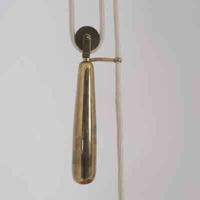 Paavo Tynell Paavo Tynell Adjustable Ceiling Lamp Model 1968 in Rattan Taito 1940s