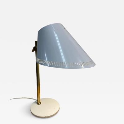 Paavo Tynell Paavo Tynell Adjustable Table Lamp Model 9227 in White and Brass Idman 1950s