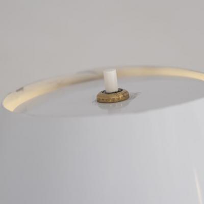 Paavo Tynell Paavo Tynell Adjustable Table Lamp Model 9227 in White and Brass Idman 1950s