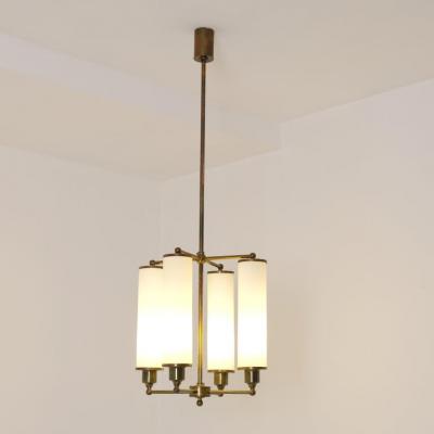 Paavo Tynell Paavo Tynell Art Deco Pendant Model 1304 Brass Opaline Glass Taito 1930s