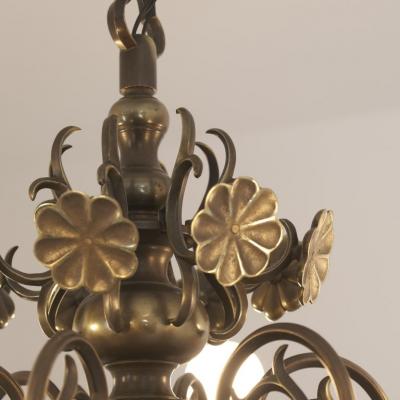 Paavo Tynell Paavo Tynell Baroque Style Pendant Model 1864 in Cast Brass Taito 1950s