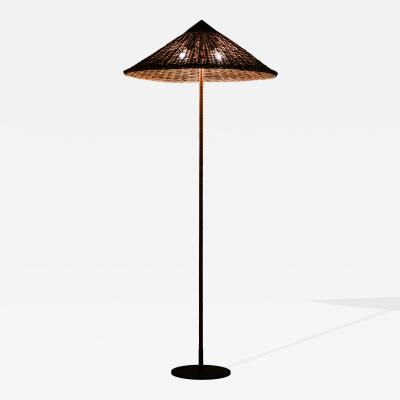 Paavo Tynell Paavo Tynell Brass Cane Floor Lamp by Taito Oy 1950s