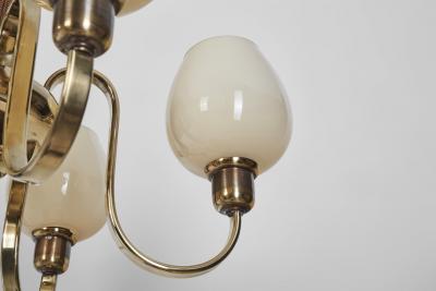 Paavo Tynell Paavo Tynell Brass Chandelier for Oy Taito AB Finland 1930s