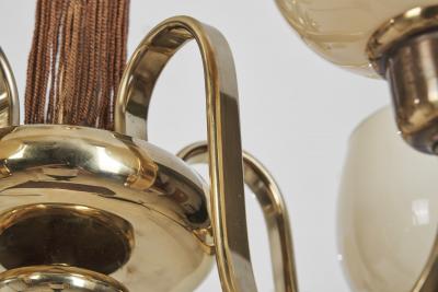 Paavo Tynell Paavo Tynell Brass Chandelier for Oy Taito AB Finland 1930s