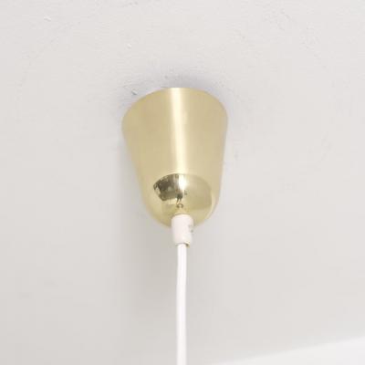 Paavo Tynell Paavo Tynell Brass Perforated Red Metal Ceiling Light Model K2 58 Idman 1950s