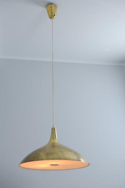 Paavo Tynell Paavo Tynell Brass Perfortated Ceiling Lamp Model 1965 Idman 1950s