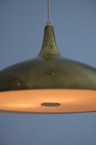 Paavo Tynell Paavo Tynell Brass Perfortated Ceiling Lamp Model 1965 Idman 1950s