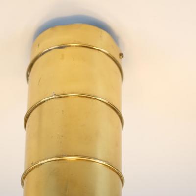 Paavo Tynell Paavo Tynell Ceiling Lamp Cannon Shell 9053 in Brass and Glass Idman 1950s