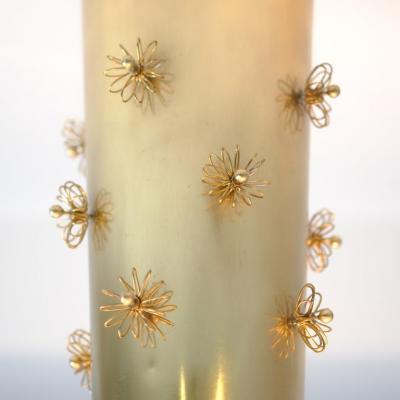 Paavo Tynell Paavo Tynell Ceiling Lamp Cannon Shell Model 9040 Brass Opaline Idman 1950s