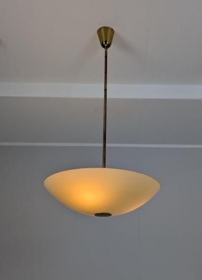 Paavo Tynell Paavo Tynell Chandelier in Brass Glass Model no 1017 Taito 1950s