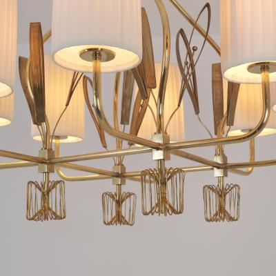 Paavo Tynell Paavo Tynell Commissioned Chandelier Taito 1950s