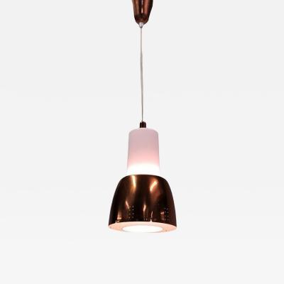 Paavo Tynell Paavo Tynell Copper and Opal Glass Ceiling Pendant Model K2 16 Idman 1950s