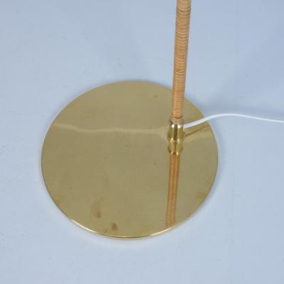 Paavo Tynell Paavo Tynell Floor Lamp Model K10 9 9628 in Full Brass Rattan Taito 1950s