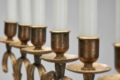 Paavo Tynell Paavo Tynell Model 162 Brass Candelabra for Taito Oy Finland ca 1930s