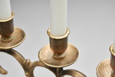 Paavo Tynell Paavo Tynell Model 162 Brass Candelabra for Taito Oy Finland ca 1930s