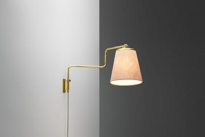Paavo Tynell Paavo Tynell Model 9414 Brass Wall Light for Taito Oy Finland 1950s