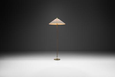 Paavo Tynell Paavo Tynell Model 9602 Brass Floor Lamp for Taito Oy Finland 1950s