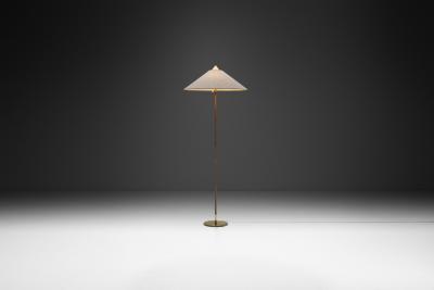 Paavo Tynell Paavo Tynell Model 9602 Brass Floor Lamp for Taito Oy Finland 1950s