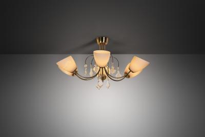 Paavo Tynell Paavo Tynell Model K1 12 Chandelier for Idman Finland Mid 20th Century