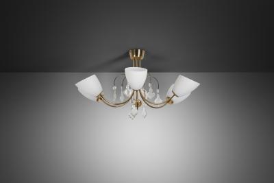 Paavo Tynell Paavo Tynell Model K1 12 Chandelier for Idman Finland Mid 20th Century