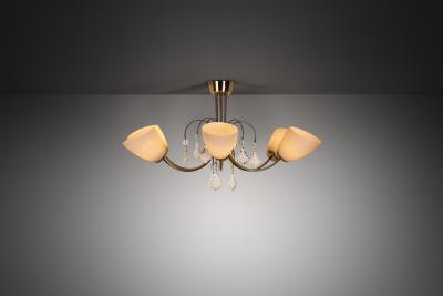 Paavo Tynell Paavo Tynell Model K1 12 Chandelier for Idman Finland Mid 20th Century