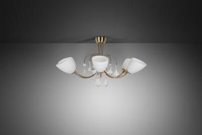 Paavo Tynell Paavo Tynell Model K1 12 Chandelier for Idman Finland Mid 20th Century