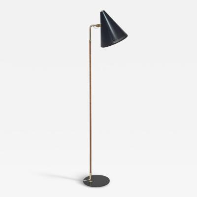 Paavo Tynell Paavo Tynell Nuns Hat Floor Lamp Model 9629 in Black Brass Taito 1950s