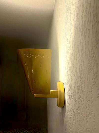 Paavo Tynell Paavo Tynell Pair of Model K8 11 Brass Wall Lamps for Taito 1950s