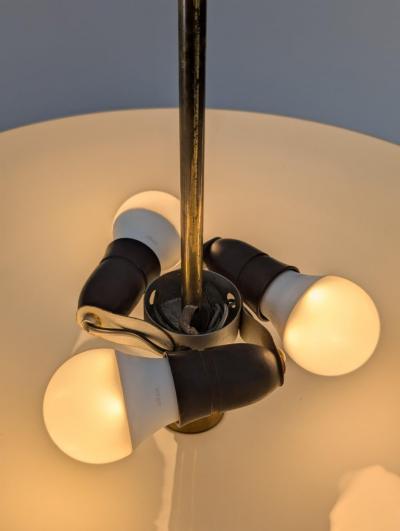 Paavo Tynell Paavo Tynell Pendant in Brass Glass Model no 1017 Taito 1950s