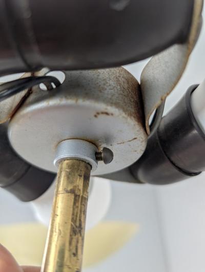 Paavo Tynell Paavo Tynell Pendant in Brass Glass Model no 1017 Taito 1950s