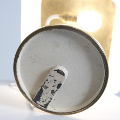 Paavo Tynell Paavo Tynell Perforated Brass Fabric wooden Table Lamp 5066 Taito 1950s