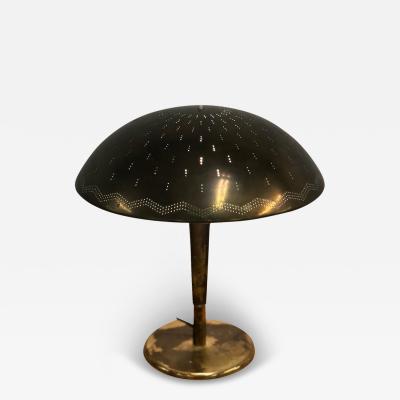 Paavo Tynell Paavo Tynell Perforated Brass Umbrella Table Lamp Model 5061 Taito 1940s