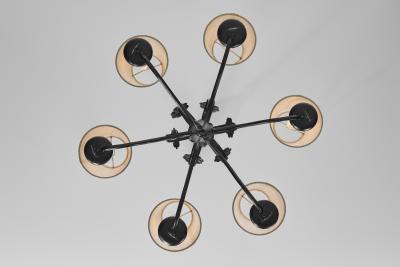 Paavo Tynell Paavo Tynell R4 1704 Wrought Iron Chandelier for Taito Finland 1930s