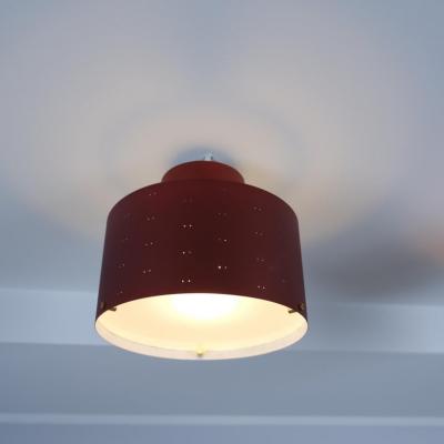 Paavo Tynell Paavo Tynell Round Starry Sky Flush Mount 9069 Burgundy Red Idman 1950s
