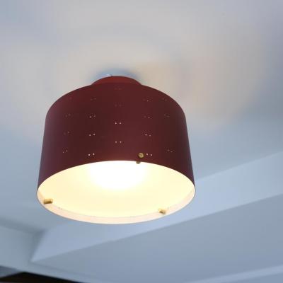 Paavo Tynell Paavo Tynell Round Starry Sky Flush Mount 9069 Burgundy Red Idman 1950s