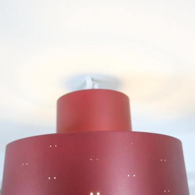 Paavo Tynell Paavo Tynell Round Starry Sky Flush Mount 9069 Burgundy Red Idman 1950s