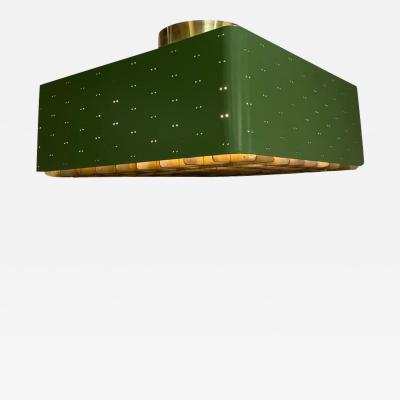 Paavo Tynell Paavo Tynell Starry Sky Ceiling Lamp Model 9068 In Brass Green Idman 1950s