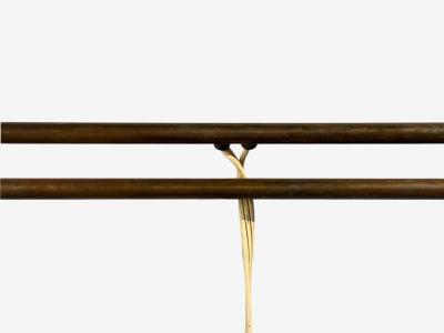 Paavo Tynell Paavo Tynell Style Large Double Wall Sconce Pierced Brass Finland 1950s