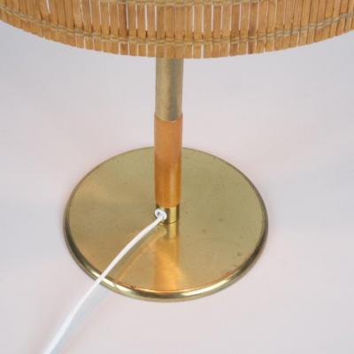 Paavo Tynell Paavo Tynell Table Lamp Model 5068 Brass Wood Rattan Taito 1950s