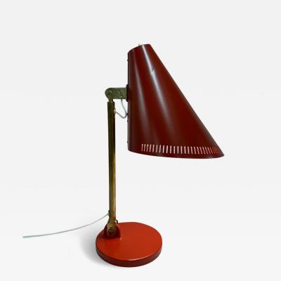 Paavo Tynell Paavo Tynell Table Lamp Model 9222 In Red Brass Idman 1950s