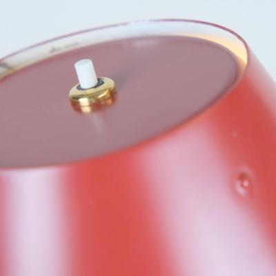 Paavo Tynell Paavo Tynell Table Lamp Model 9227 in Vibrant Red Brass Idman 1950s