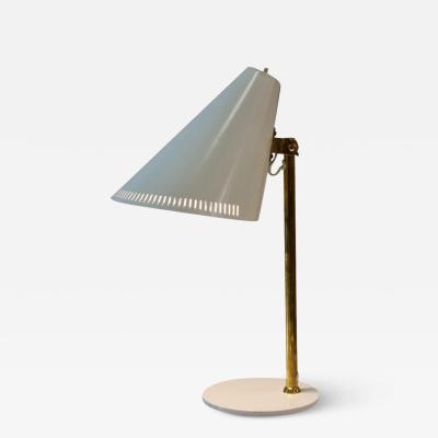 Paavo Tynell Paavo Tynell Table Lamp Model H5 7 in White and Brass Idman 1960s