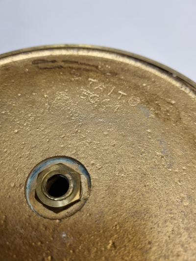Paavo Tynell Paavo Tynell Umbrella Table Lamp Model 5061 in Brass and Glass Taito 1950s