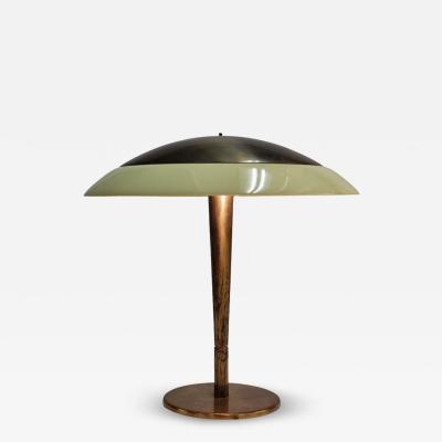 Paavo Tynell Paavo Tynell Umbrella Table Lamp Model 5061 in Brass and Glass Taito 1950s