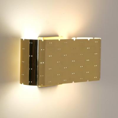 Paavo Tynell Paavo Tynell Wall Lamp Model 9460 in Perforated Brass Idman 1950s