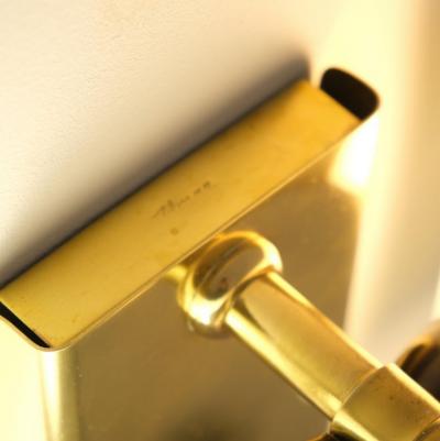 Paavo Tynell Paavo Tynell Wall Lamp Model 9460 in Perforated Brass Idman 1950s