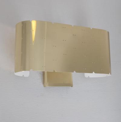 Paavo Tynell Paavo Tynell Wall Lamp Model 9460 in Perforated Brass Taito 1950s