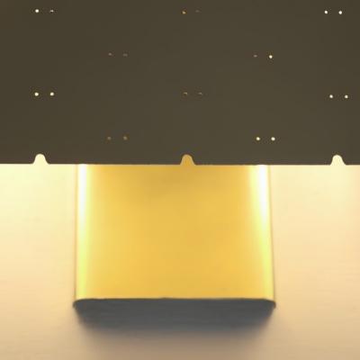 Paavo Tynell Paavo Tynell Wall Lamp Model 9460 in Perforated Brass Taito 1950s