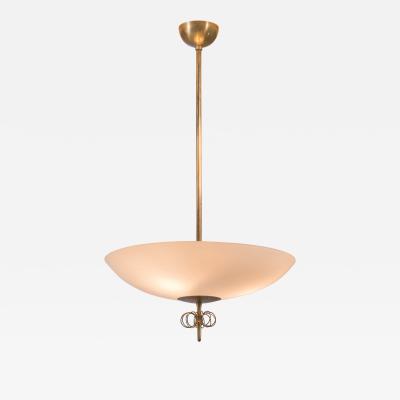 Paavo Tynell Paavo Tynell large opaline glass chandelier