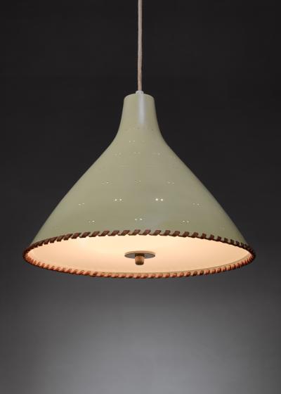 Paavo Tynell Paavo Tynell light yellow pendant with leather string